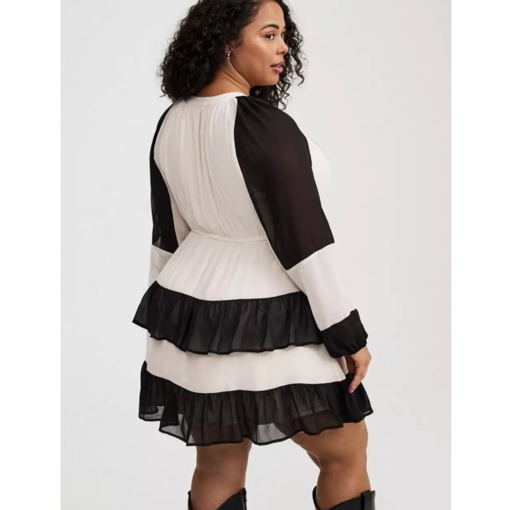 NWT Torrid 2 Mini Chiffon Double Tiered Dress 2X 18 20 - Picture 5 of 10